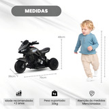 Mini Moto Elétrica Dark Infantil 6v Com Som Unitoys Sport 08 Preta Cor Preto Voltagem Do Carregador 110v 220v