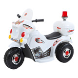 Mini Moto Elétrica Infantil A Bateria 6v Luz E Baú Policial