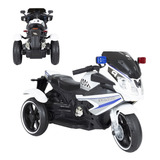 Mini Moto Eletrica Infantil A Bateria Triciclo 12v Policia