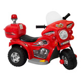 Mini Moto Eletrica Infantil Triciclo Criança Bivolt Vermelha