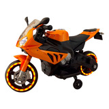 Mini Moto Elétrica Triciclo Criança Infantil Bateria 6v Luz Som Brinqway Bw 127 Laranja Bivolt