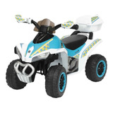 Mini Moto Quadriciclo Elétrico 6v Infantil Branco C Inmetro
