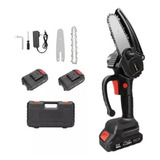 Mini Moto Serra Elétrica Portátil Recarregável De 400w 24v Cor Preto 110v 220v
