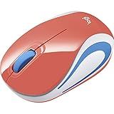 Mini Mouse Sem Fio Logitech M187 Com Design Ambidestro Conexão USB E Pilha Inclusa Coral