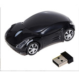 Mini Mouse Usb Carrinho Porsche 3d Wireless Led Notebook Pc Cor Preto