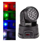 Mini Moving 18 Led Rgb 3w Wash Strobo Dmx Auto Som Dj Festa