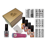 Mini Nail Box Placas E Carimbos Unhas Apipila Coleção L
