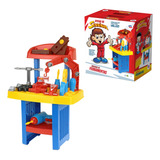 Mini Oficina Infantil Senninha Vários Acessórios E Carrinho