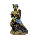 Mini Orixa Logun Logunede 9cm Resina Umbanda Imagem Estatua