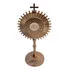 Mini Ostensório Eucaristia   Metal Dourado 10cm