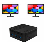 Mini Pc Com 2 Monitores 1080p Full Hd Saida Hdmi Multi Telas