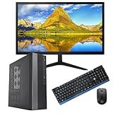 Mini PC Desktop Slim CPU Compacto Monitor 19 Com I5 Sétima Geração Com 16gb De Memória Ram Ssd 480 Windows11 Teclado Mouse Adaptador Wifi 5g Placa De Vídeo 2GB