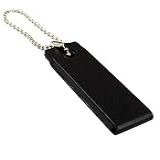 Mini Pen Drive 32GB Slim Giratório Preto Personalizado Com Corrente