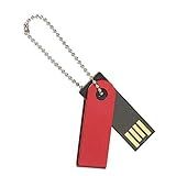 Mini Pen Drive 4GB Slim Giratório Vermelho Personalizado Com Corrente