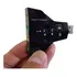 Mini Placa De Áudio Usb 2 Entrada Microfone 2 Saida Fone R Cor Preto