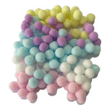 Mini Pompom Candy Colors Com 1 Cm - 100 Unidades