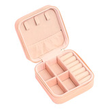 Mini Porta Joia Estojo Compacto Portátil Para Viagem Cor Salmão Lmf mz01 Run Imports