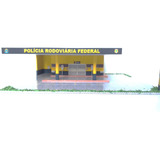 Mini Posto Polícia Rodoviária P maquetes Dioramas Esc 1 87
