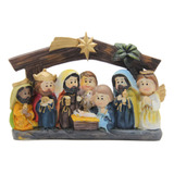 Mini Presépio De Natal Em Resina Decoração Estilo Biscuit