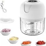 Mini Processador De Alimentos 3 Lâminas Elétrico Bivolt Usb Cores Variadas