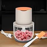 Mini Processador De Alimentos 304 Aço Inoxidável 100W 2600rpm Motor Potente 600ML Alta Capacidade USB C Carregamento Rápido Blender Triturador Multiprocessador Triturador De Alimentos