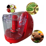 Mini Processador De Alimentos 500ml Elétrico Pica Alimentos Cor Vermelho 127v