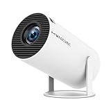 Mini Projetor Portatil 5G Wifi 6 BT 5-0 Android 11- Projetor 4K 1080P Full HD Suporte 8000 Lumens- Projetor Led Auto De Correcção Trapezóide Horizontal- 180-Girável Projector Para Telefónico