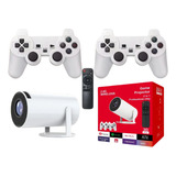 Mini Projetor Portátil Jogos 2 Controles Viagem Camping