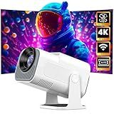 Mini Projetor Portatil LucZeng Wifi 6 Bluetooth 5 0 Smart Projetor Suporte 4K E 1080P Full HD Cinema Em Casa Projetor Auto De Correcção Trapezóide Horizontal 180 Girável Projector