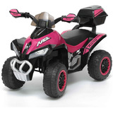 Mini Quadriciclo Moto Elétrica Criança Infantil Bateria 6v Luz Som Bivolt Brinqway Bw 129 Cor Rosa