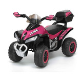 Mini Quadriciclo Moto Elétrica Criança Infantil Bateria 6v Luz Som Bivolt Rosa Importway Bw 129 Rs