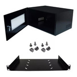 Mini Rack 5u X 350mm 19 Max Eletron Com Bandeja E Parafuso