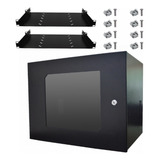 Mini Rack Organizador 8u Acrílica Onix Para Dvr + 2 Bandeja