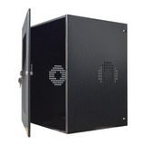 Mini Rack Padrão 19 12u X 400mm Preto C 4 Bandejas 350mm