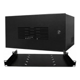 Mini Rack Padrão 19 5u X 350mm Porta Ventilada Bandeja Fixa