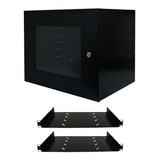 Mini Rack Parede Servidor 8u Padrão 19 2 Bandejas 250mm
