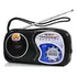 Mini Rádio Am fm tv De Bolso Com Relógio Portatil Pomoção Cor Preto