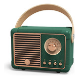 Mini Rádio Bluetooth Retrô Estilo Vintage Som Portátil Luxo