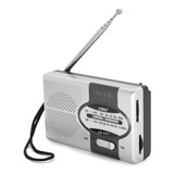 Mini Rádio Bolso Am Fm A Pilha Fone De Ouvido Som Portátil