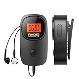 Mini Rádio FM Portátil De Bolso Com Clipe - Com Excelente Recepção- Visor LCD Transparente- Estação Predefinida- Rádio Digital Operado Por Bateria AAA Para Caminhada- Corrida E Reunião