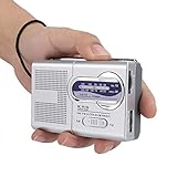 Mini Rádio Portátil AM FM Clássico Retrô Prata Multifuncional Com Estilo Clássico Antigo Rádio BC R119 De Alta Potência Antena Retrátil