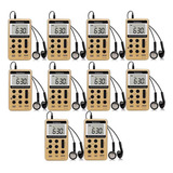 Mini Receptor De Rádio Fm Am Portátil Com Ajuste Digital