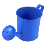 Mini Regador De Metal Decoração Esmaltado Festa Azul Escuro