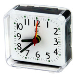 Mini Relógio De Mesa Despertador Antigo Retro Quadrado