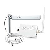 Mini Repetidor De Sinal Celular 3G 2100Mhz 60Db Aquario RP 2160 Antenas Para Rádios Comunicadores Branco