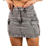 Mini Saia Cargo Jeans