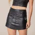 Mini Saia Couro Bovino Legítimo Zíper Feminina Ref 110103