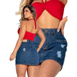Mini Saia Jeans Azul