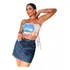Mini Saia Jeans Curta Curtinha Justa Justinha Basica
