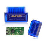 Mini Scanner Elm327 Entrada Bluetooth Obd2 Versão 1 5 Azul